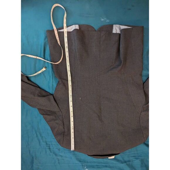 CALVIN Klein grey stretch blazer one button sz p nwt - Picture 9 of 9